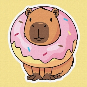 Malowanie po numerach - Słodka kapibara Kids