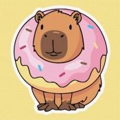 Malowanie po numerach - Słodka kapibara Kids