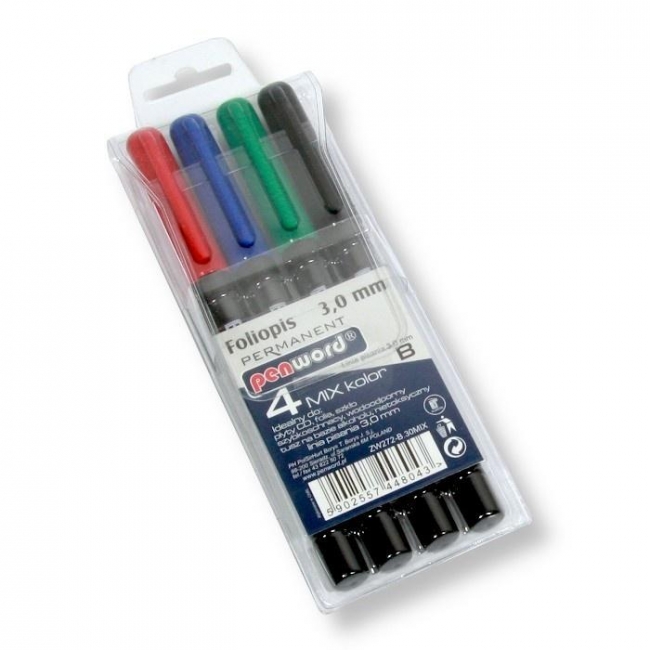 Marker do folii 3.0mm 4 kolory