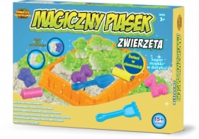 Magiczny piasek świecący. Zestaw ze zwierzętami 15 części