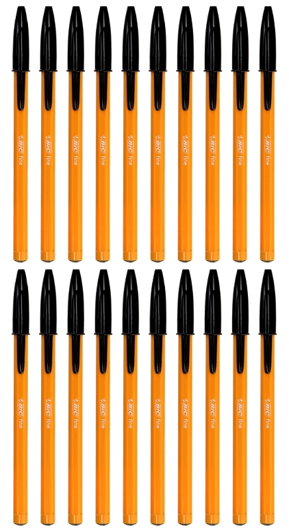 20x Długopis BIC Orange Fine - czarny