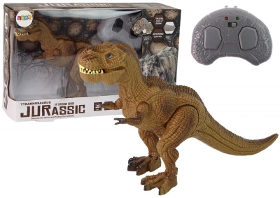 Dinozaur R/C Tyranozaur brązowy z dźwiękiem