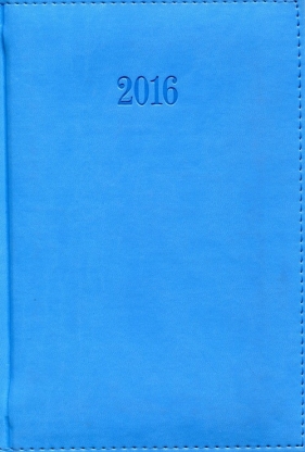 Kalendarz 2016 Książkowy dzienny A5 Lux niebieski - <br />