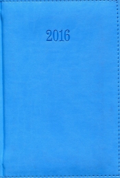 Kalendarz 2016 Książkowy dzienny A5 Lux niebieski - <br />