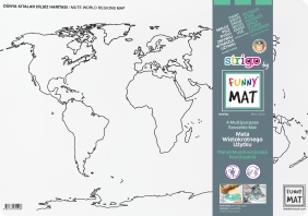 Mata transparentna Funny Mat - Mapa Świata Kontynenty