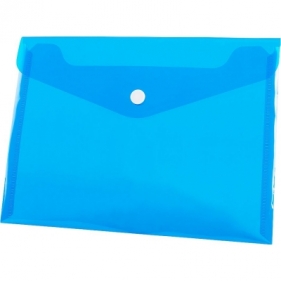 Teczka/koperta plastikowa na guzik Tetis A5 - niebieska (BT610-N)