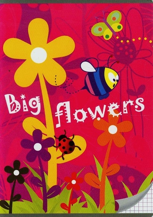 Zeszyt A5 w kratkę 16 kartek Big flowers