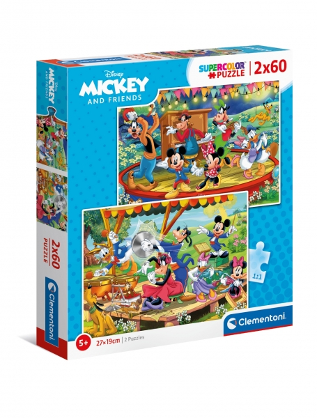 Puzzle SuperColor 2x60: Mickey and friends (21620)