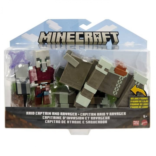 Figurki podstawowe Minecraft 2- pak Raid Capitan i Ravager (GTT53/HFC36)
