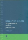 Współczesne teorie polityczne  von Beyme Klaus