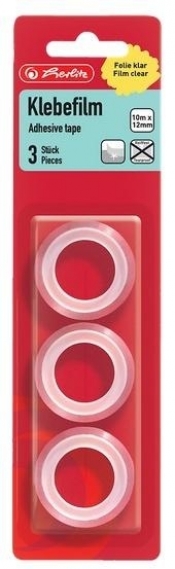 Taśma klejąca przezroczysta 10m x12mm 3szt HERLITZ