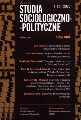 Studia Socjologiczno-Polityczne 1/12/2020