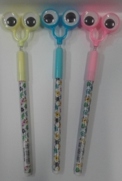 Długopis wielkie oczy 5 kolorów pastel