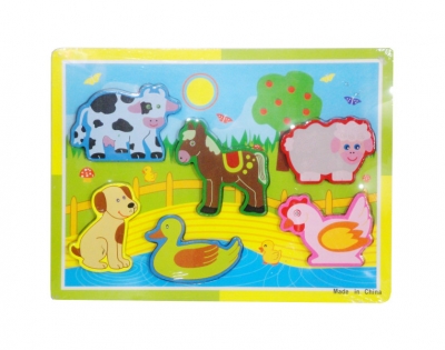 Puzzle drewno zwierzęta