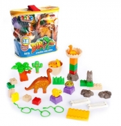 Klocki plastikowe 38 elementów Dino
