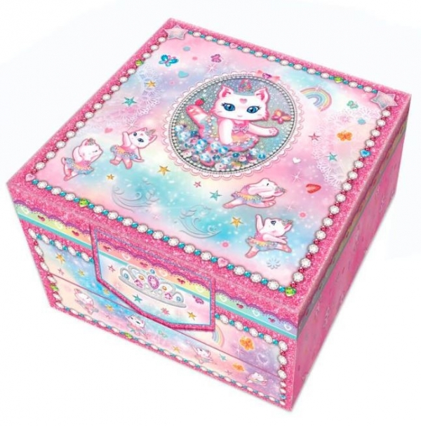 Pecoware Zestaw w pudełku z szufladami - Kot baletnica (170178BK)