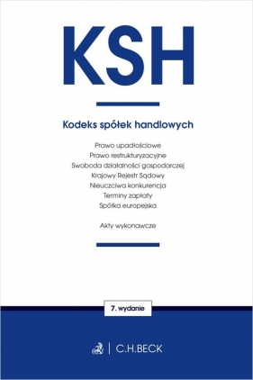 Kodeks spółek handlowych oraz ustawy towarzyszące