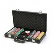 Poker zestaw w metalowej skrzyni - 300 żetonów
