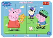 Trefl, Puzzle ramkowe Baby 2w1: Wesoła Świnka Peppa (80021)
