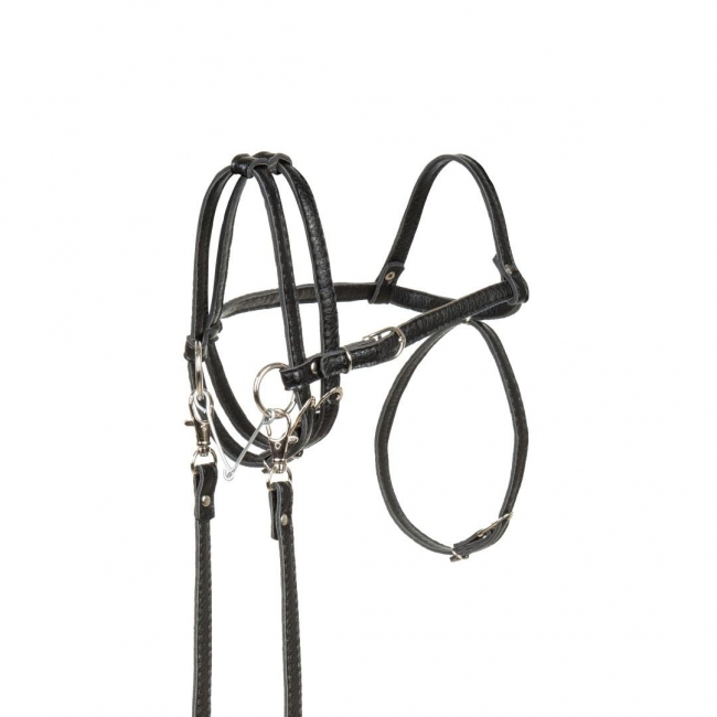 Ogłowie dla Hobby Horse Skippi ekoskóra czarne