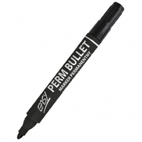 Marker permanentny Perm bullet czarny 10 sztuk