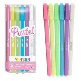 Długopisy żelowe YN Teen, 6 kolorów - pastel (440078)