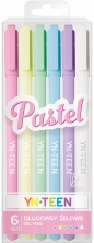 Długopisy żelowe YN Teen, 6 kolorów - pastel (440078)