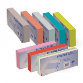 Przekładka Intensywna do segregatora 240 x 105 mm mix kolorów z 4 otworami