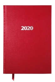 Kalendarz 2020 A5 książkowy dzienny czerwony (KK-A5D E)