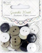 Guziki 15 mm 30 szt Latte Mousse