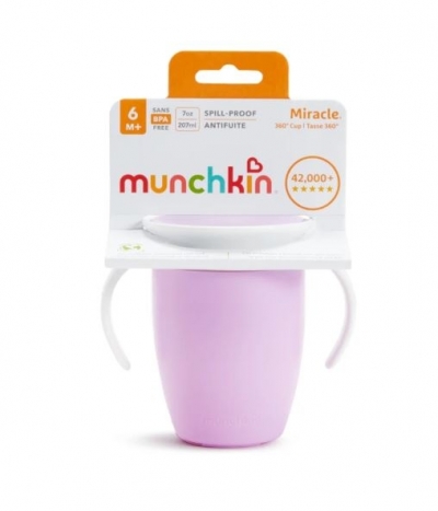 <img src='https://webimage.pl/pics/211/6/d5019090516211.jpg' style='height:440px' /> Kubek treningowy z uchwytami Munchkin Miracle 360° 207ml fioletowy