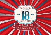 Zaproszenie ZZ-050 Urodziny 18 (5 szt.)