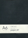Notatnik A6 Paper-oh Circulo Black on Grey gładki