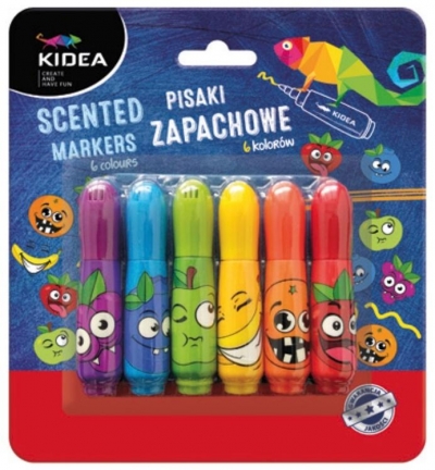 Pisaki zapachowe Kidea, 6 kolorów (DRF-080212)