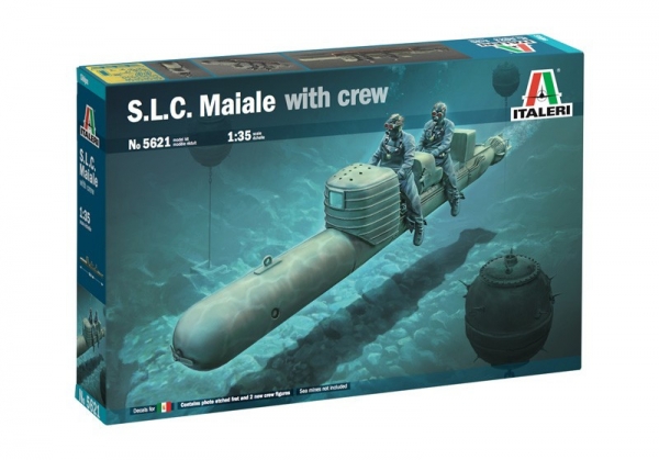 Model plastikowy łódź S.L.C. MAIALE z załogą 1/35 (5621)