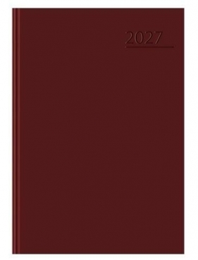 Kalendarz 2027 dzienny A5 basic bordowy TOP2000