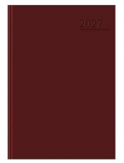 Kalendarz 2027 dzienny A5 basic bordowy TOP2000