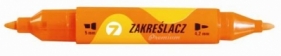 Zakreślacz Tetis ZAPACHOWY dwustronny - POMARAŃCZOWY - końcówka okrągła i ścięta (KW510-P2) - pakowane po 12 szt.