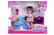 Lalka Natalia z kotkiem w wózku (120398a)