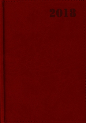 Kalendarz Standard A5 dzienny bordowy 2018