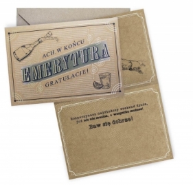 Karnet Emerytura vintage