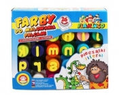 Farby do malowania palcami litery 26 Flamingo z pieczątkami (6251)