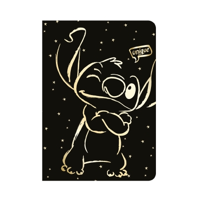 <img src='https://webimage.pl/pics/212/6/d5903686396212.jpg' style='height:440px' /> Zeszyt A5 32k.kratka Disney Gold kratka Stitch wzór 3