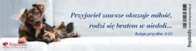 Zakładka do książki - Przyjaciel zawsze okazuje...