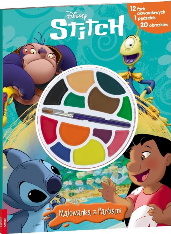<img src='https://webimage.pl/pics/212/8/d9788325348212.jpg' style='height:440px' /> Disney Stitch. Malowanka z farbami