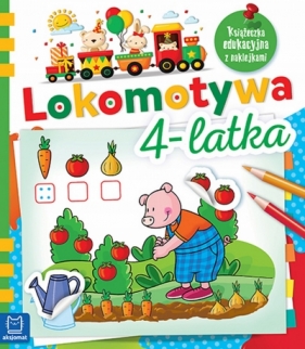 Lokomotywa 4-latka. Książeczka edukacyjna z naklejkami