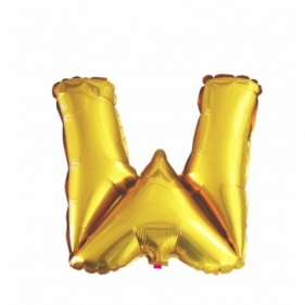 Balon Litera "W" złoty 40 cm