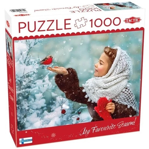 Puzzle 1000 Girl in red Mittens