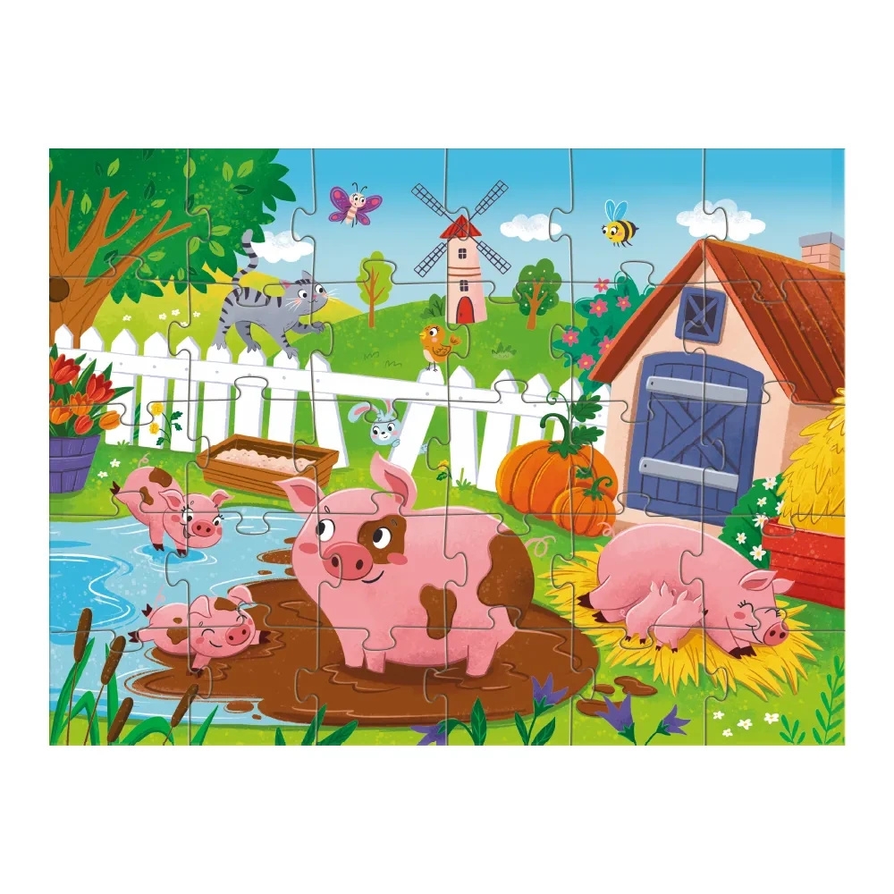 Puzzle - Prosięta nad stawem, 30 el. (DOB2213)