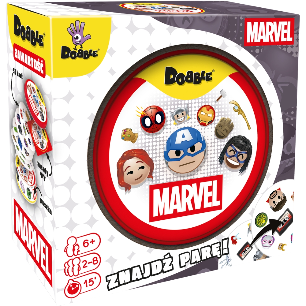 <img src='https://webimage.pl/pics/213/4/drebel-gra-rodzinna-dobble-marvel-emoji-eco-box3d.png' style='height:440px' /> Dobble: Marvel Emoji